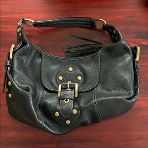 Black Rafe Leather Shoulder Bag